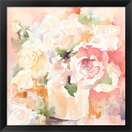 Framed Cascading Blooms I Print