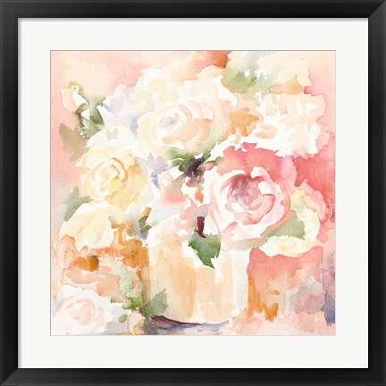 Framed Cascading Blooms I Print