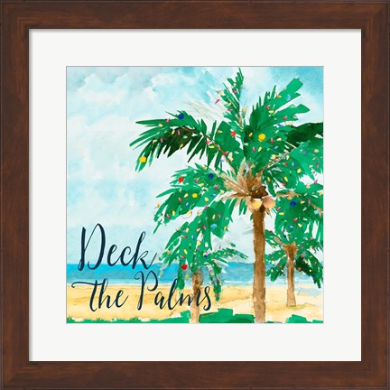 Framed Deck the Palms Print