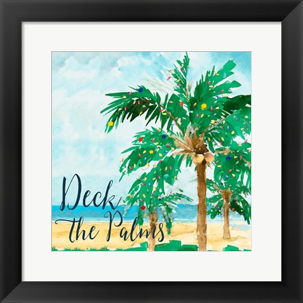 Framed Deck the Palms Print