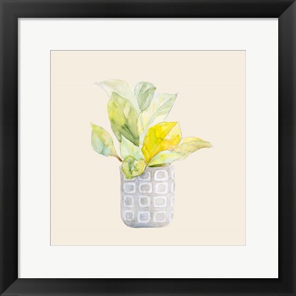 Framed Decorative Potted Plant II Print