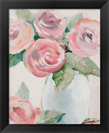 Framed Pink Spring Blooms I Print