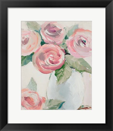 Framed Pink Spring Blooms I Print