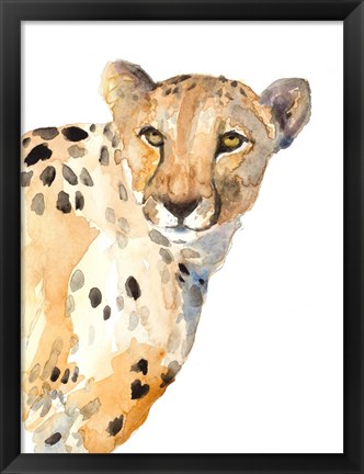 Framed Standing Cheetah Print