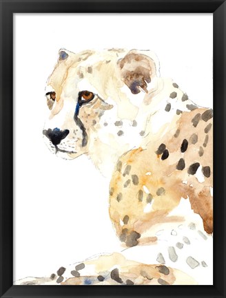 Framed Seated Cheetah Print