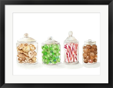 Framed Holiday Candy I Print