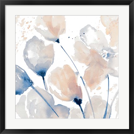 Framed Neutral Flower II Print