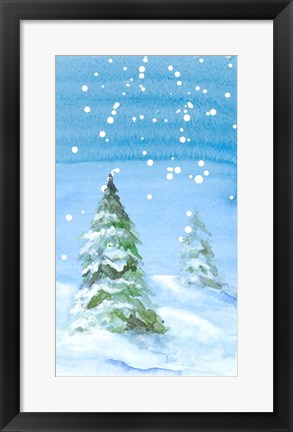 Framed Snowy Pines Print