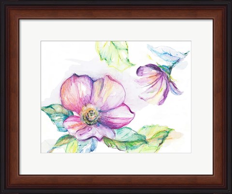 Framed Light and Breezy Florals I Print