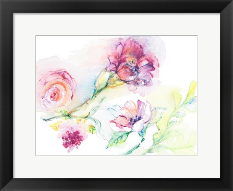 Framed Light and Breezy Florals II Print