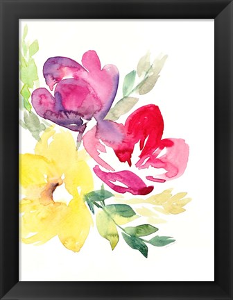 Framed Spring Rhapsody FLorals I Print