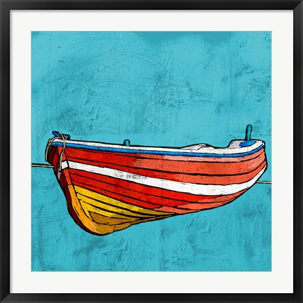 Framed Little Red Rowboat Print