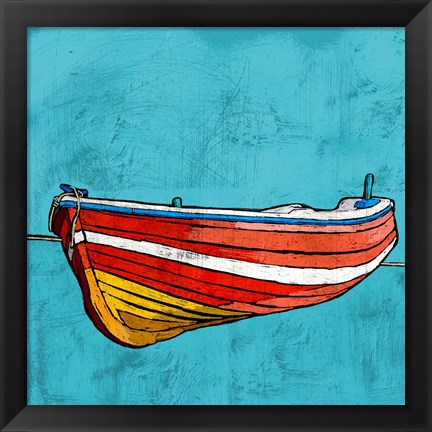 Framed Little Red Rowboat Print