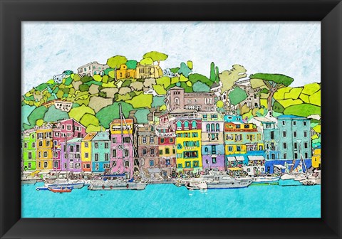 Framed Coastal City Print