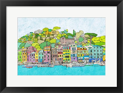 Framed Coastal City Print