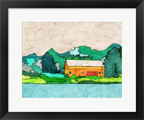 Framed Lake Side Print