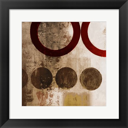 Framed Red Liberate Square II Print