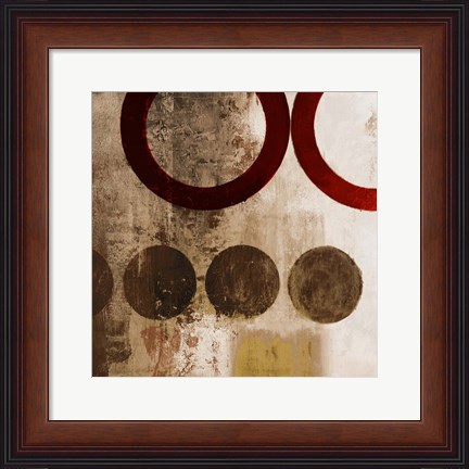 Framed Red Liberate Square II Print