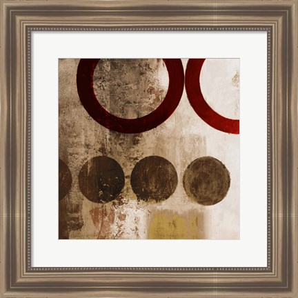 Framed Red Liberate Square II Print