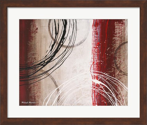 Framed Tricolored Gestures I Print