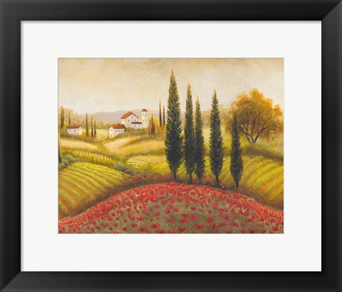 Framed Flourishing Vineyard II Print