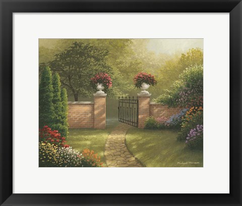 Framed Autumn Bridge II Print