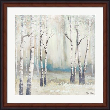 Framed Watercolor December Birch I Print