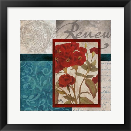 Framed Red Botanicals II Print