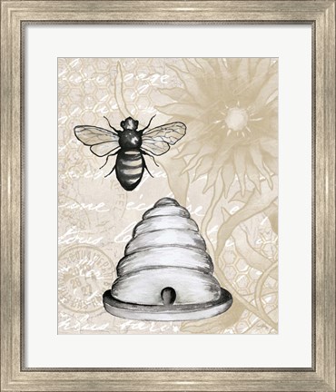 Framed Bee Hives I Print