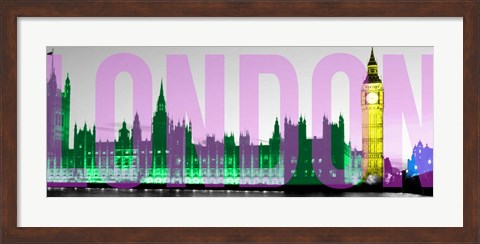 Framed Night Neon London Print