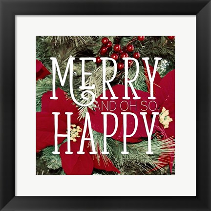 Framed Merry and Happy Print