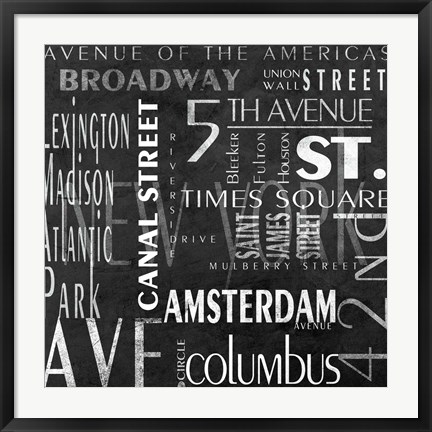 Framed Streets of New York Print