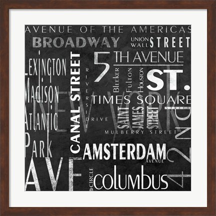 Framed Streets of New York Print