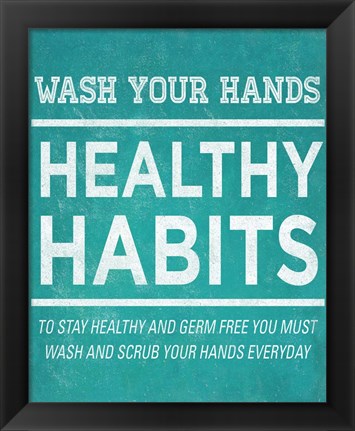 Framed Healthy Habits I Print