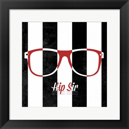 Framed Hip Glasses II Print