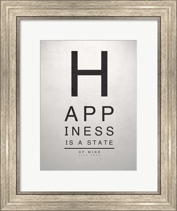 Framed Inspirational Eye Chart I Print