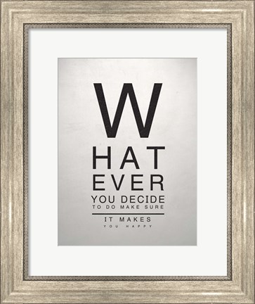 Framed Inspirational Eye Chart III Print