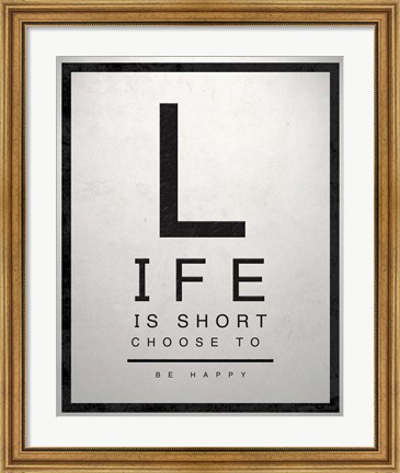 Framed Inspirational Eye Chart IV Print