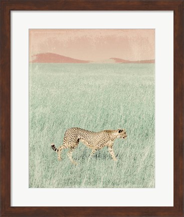 Framed Cheetah in the Wild Print