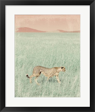 Framed Cheetah in the Wild Print