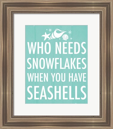 Framed Seashells Print