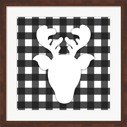 Framed Christmas Gingham II Print