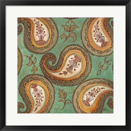 Framed Fashion Paisley II Print