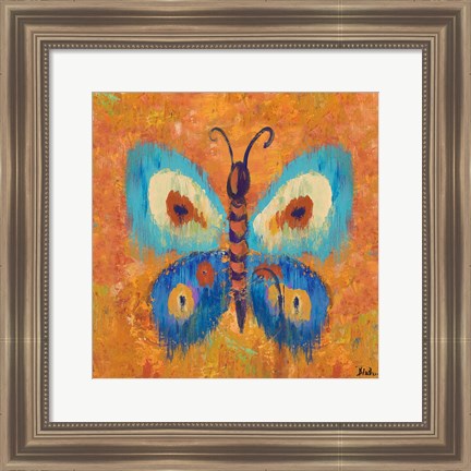 Framed Ikat Flutter Square I Print