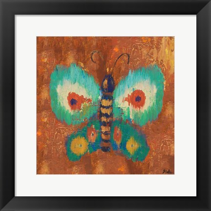 Framed Ikat Flutter Square II Print