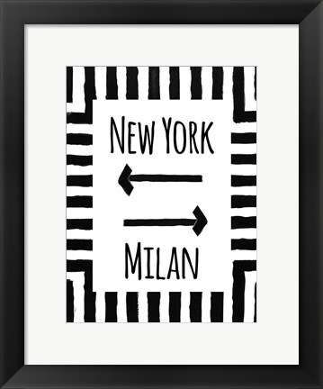 Framed NY or Milan Print