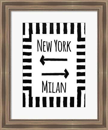 Framed NY or Milan Print