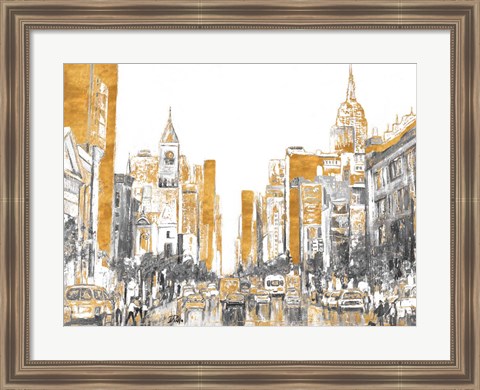 Framed Golden City Print