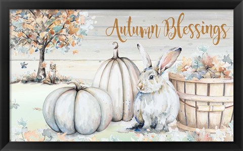 Framed Autumn Blessings Scene Print