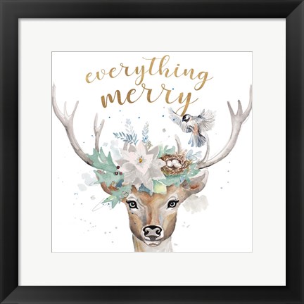 Framed Everything Merry Print